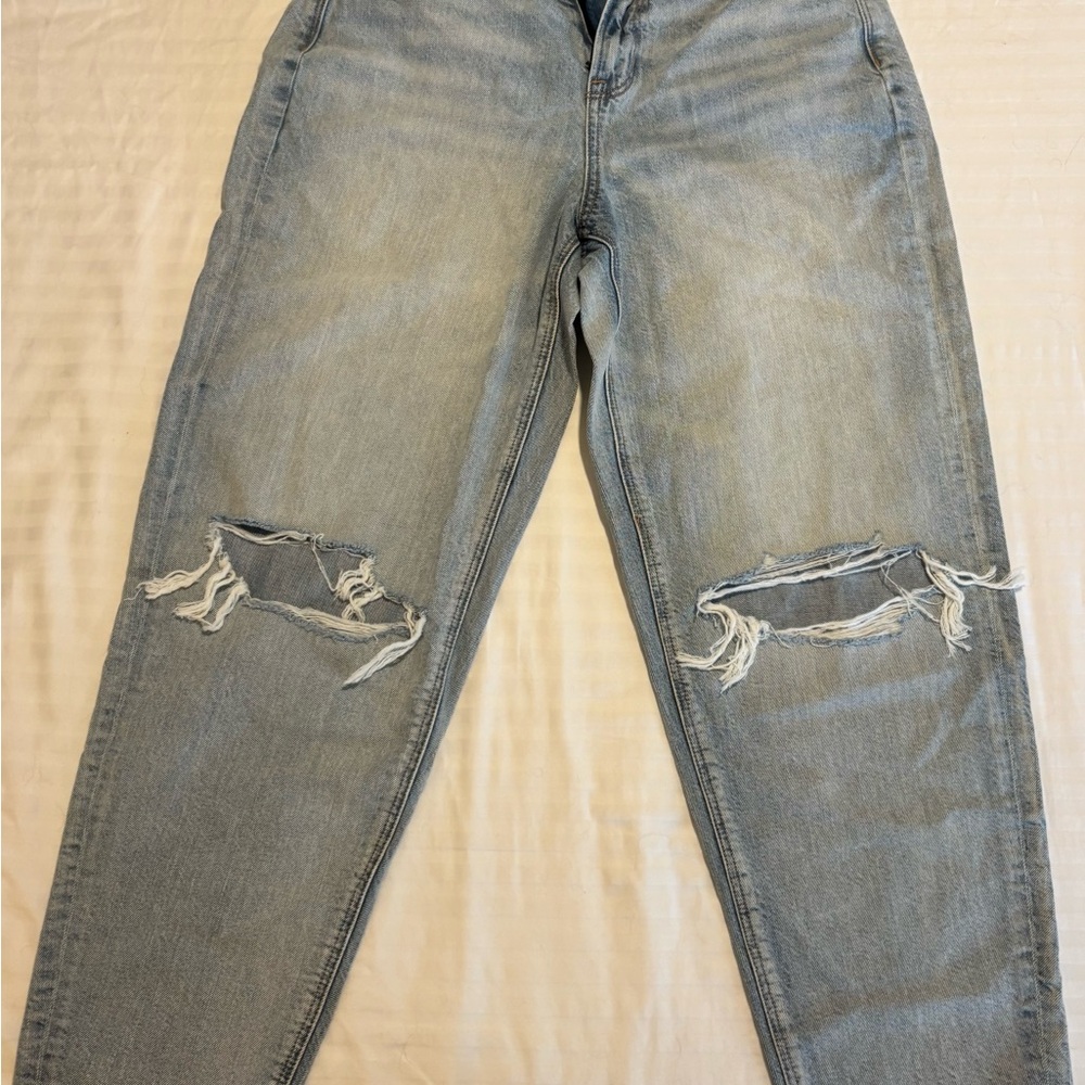 American Eagle Outfitters Womens Straight Jeans Light Blue High Rise. Size:6